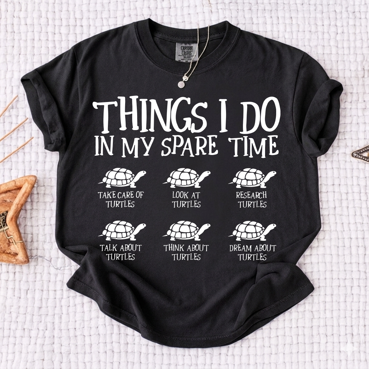 Comfort Colors® Funny Turtle Lover Shirt, Things I Do In My Spare Time Turtle Tee, Cute Tortoise Graphic T Shirt for Women Men, Turtle Owner Gift