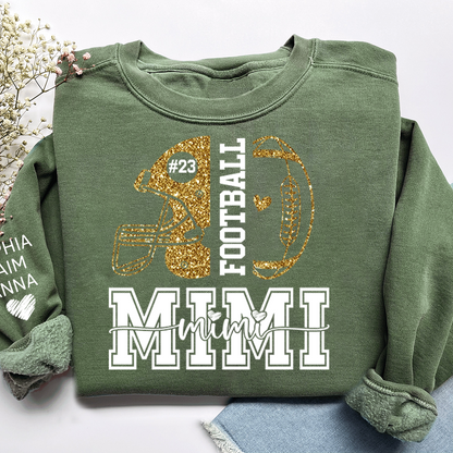 Personalized Football Grandma Sweater, Custom Gift for Grandma and Kids
