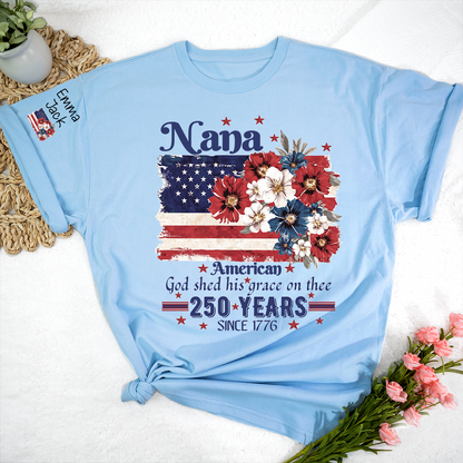 Custom Nana Fourth of July USA Flag, Personalized Gift For Grandma And Kids