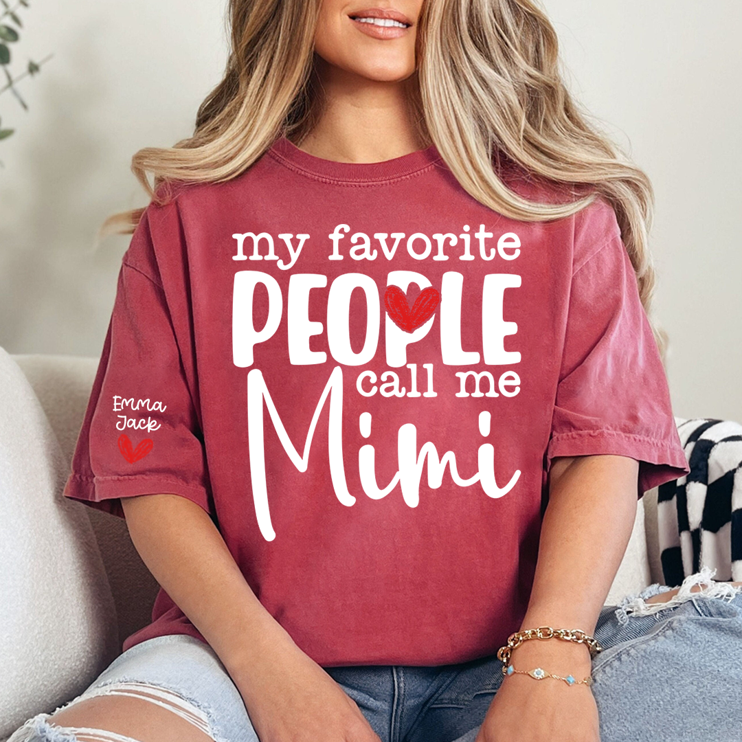 My Favorite People Call Me Mimi T-shirt Cute Grandma Shirt Gift from Grandkids