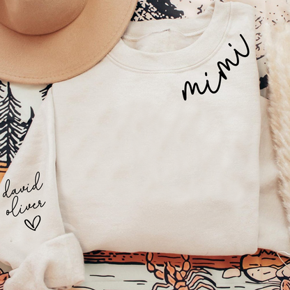Custom Mimi Sweatshirt, Personalized For Mimi And Kids
