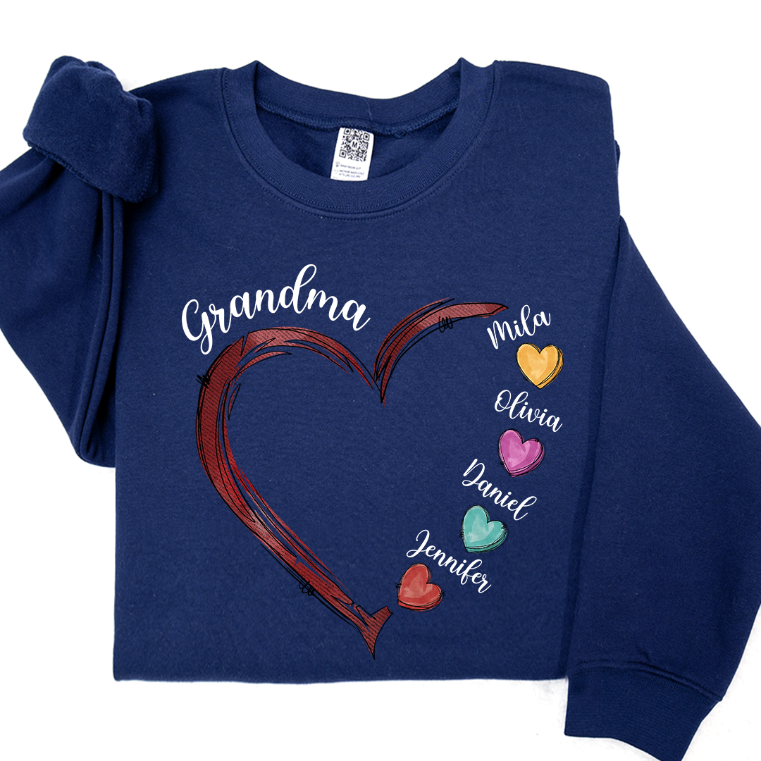 Valentine's Love Heart For Grandma And Kids LTP01