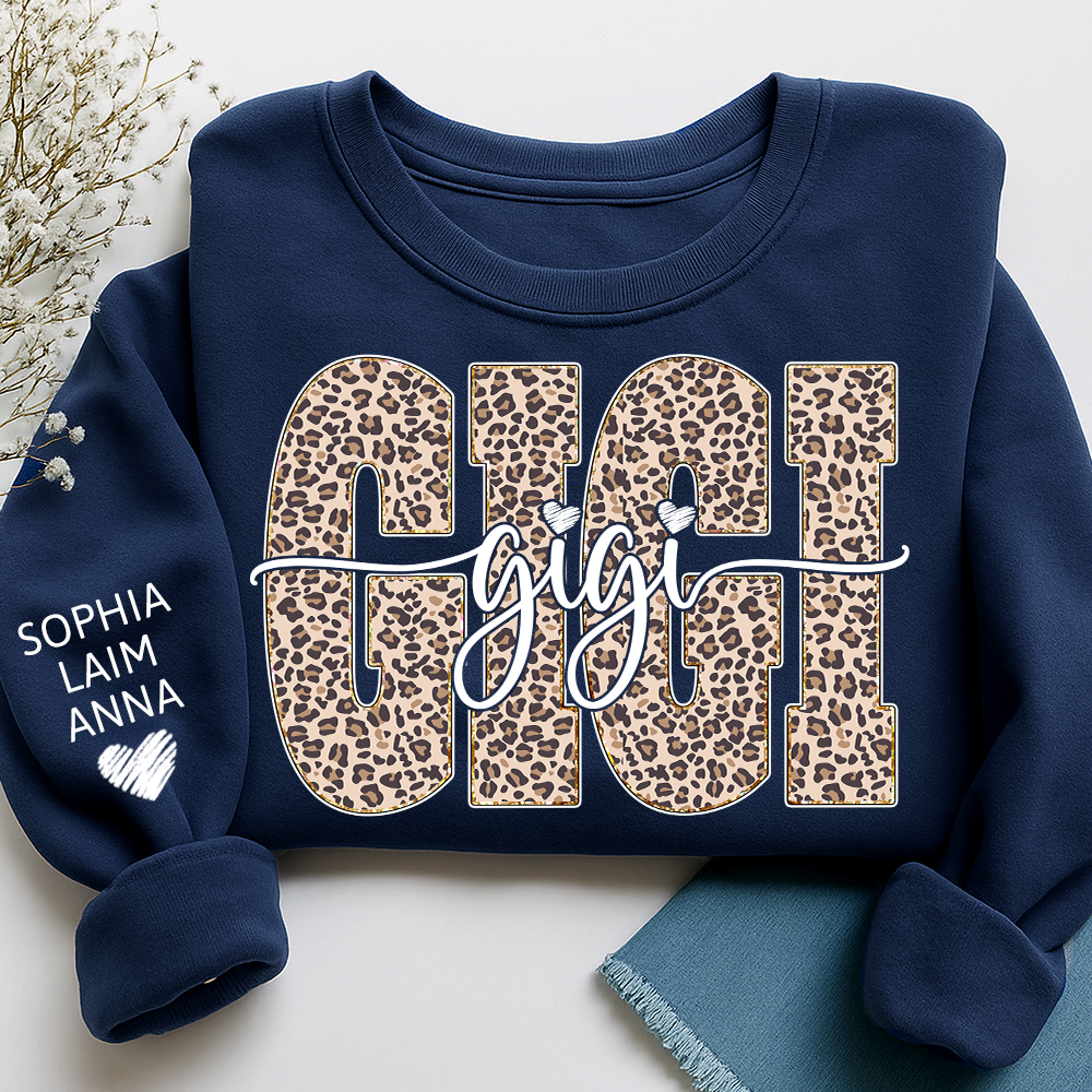 Leopard Style Design, Custom Mimi Gifts for Grandma and Grandchild's