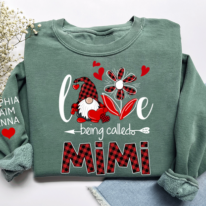 I Love Being Called Mimi Sweatshirt, Personalized Grandma Shirt with Custom Family Names