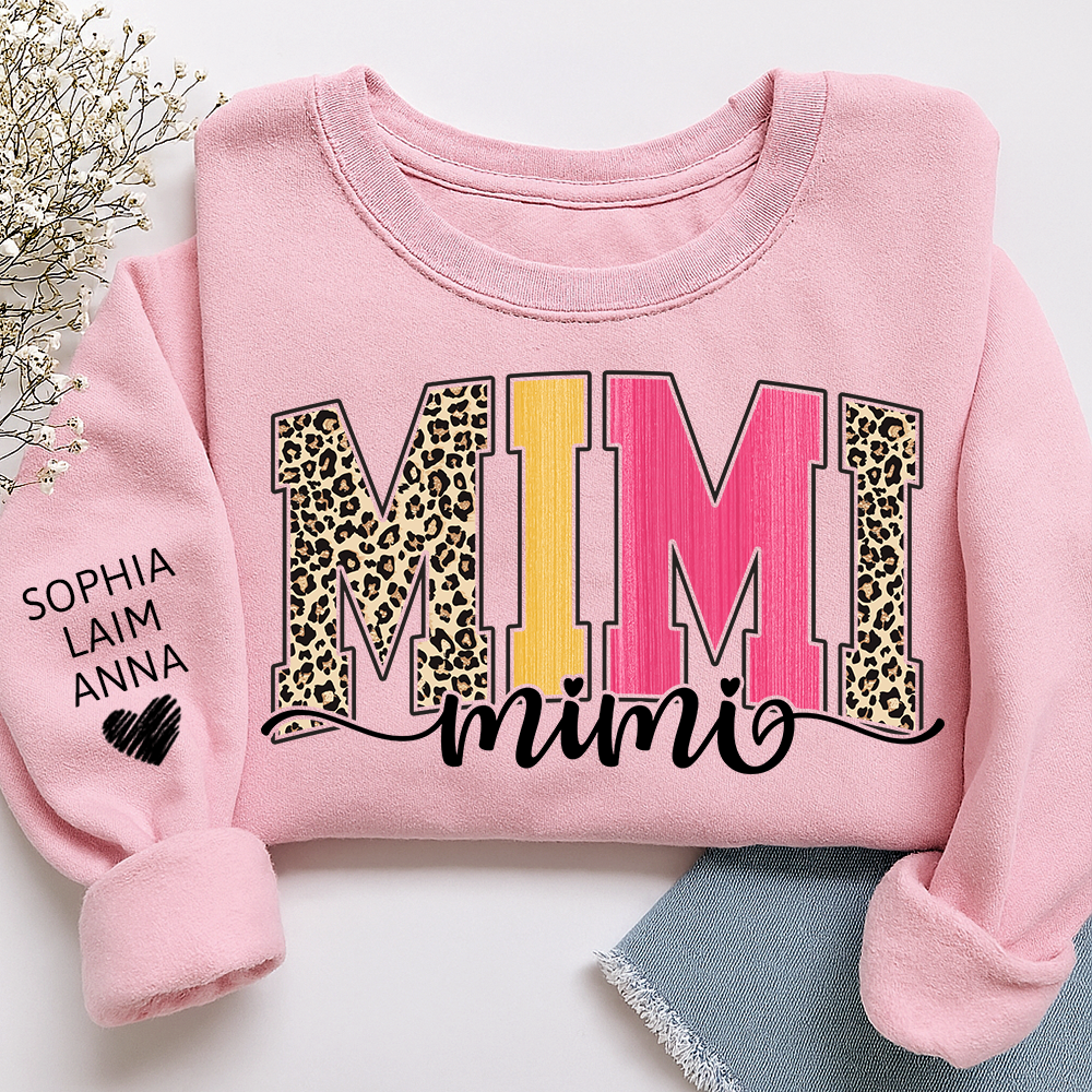 Playful Leopard Style, Custom Mimi Gifts for Grandma and Kids