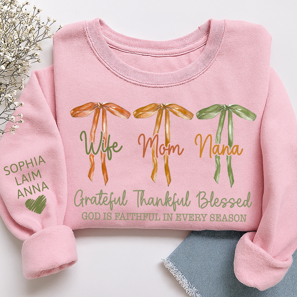Personalized Faith Based Autumn Custom Nicknames of Mom Wife Nana for Mimi and Kids
