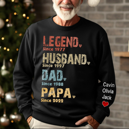 Personalized Legend Husband Dad Papa, Gift For Grandpa Sweatshirt