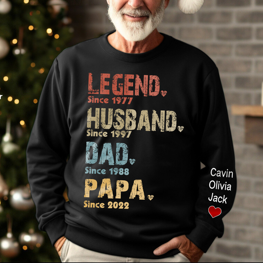 Personalized Legend Husband Dad Papa, Gift For Grandpa Sweatshirt