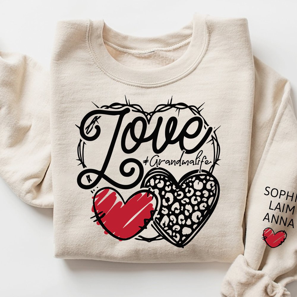 Love Grandmalife Sweatshirt, Cozy Family Love Crewneck for Grandma