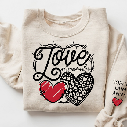 Love Grandmalife Sweatshirt, Cozy Family Love Crewneck for Grandma