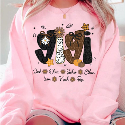 Personalized Grandma Grace, Prayer Sweatshirt, Custom Gigi Nickname with Baby Name