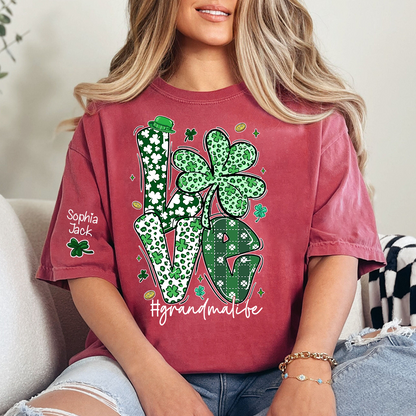 Love Grandma Life St. Patrick's Day t-shirt, I Love Being Called Nana family style spring t-shirt