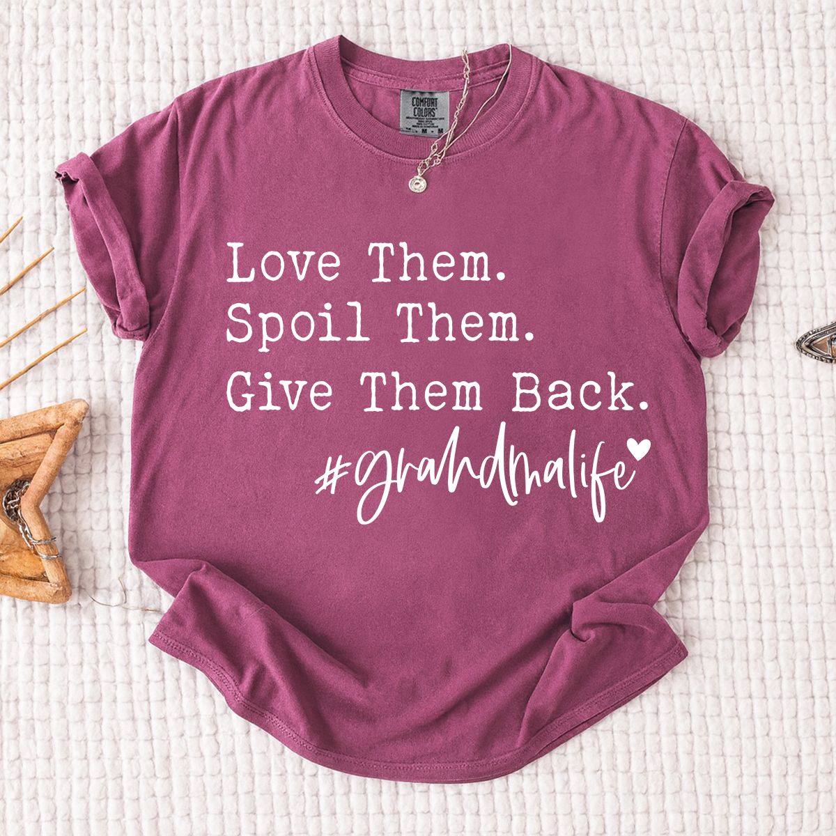 Comfort Colors® Funny Grandma Life Shirt, Love Them Spoil Them Give Them Back Tee, Gift for Grandma Nana Mimi