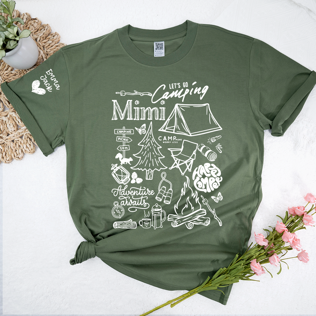 Camping Grandma T-Shirt for Mimi Lovers Adventure Outdoors Gift Tee