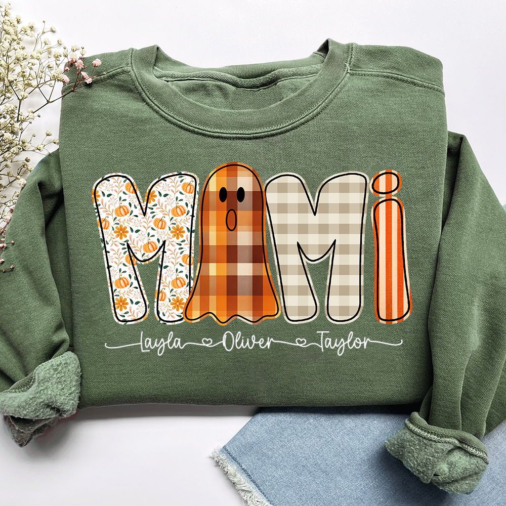 Personalized Naughty Halloween Mimi Ghost, For Gift for Grandma And Kids