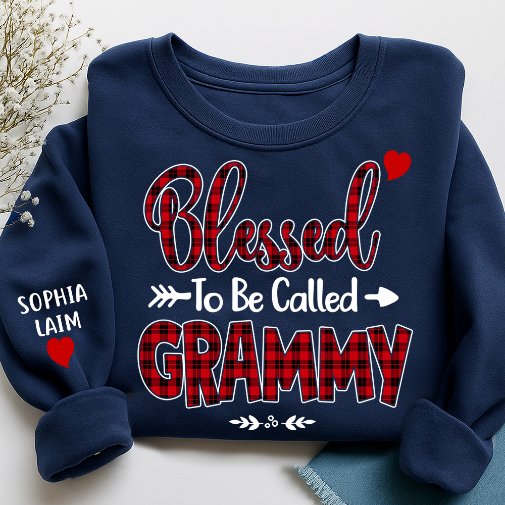 Personalized Grammy Sweatshirt, Blessed to Be Called Grammy Holiday Gift for Grandma
