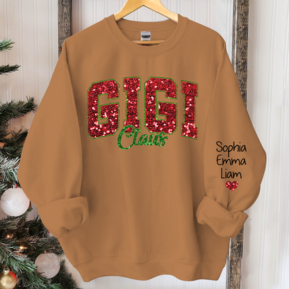 Custom Gigi Claus Christmas And Kids V2 Sweatshirt
