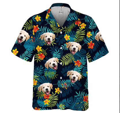 Custom Hawaiian Shirt With Face Baby, Custom Photo Tropical Vibes Only - Family Personalized Face Custom Unisex Hawaiian Shirt