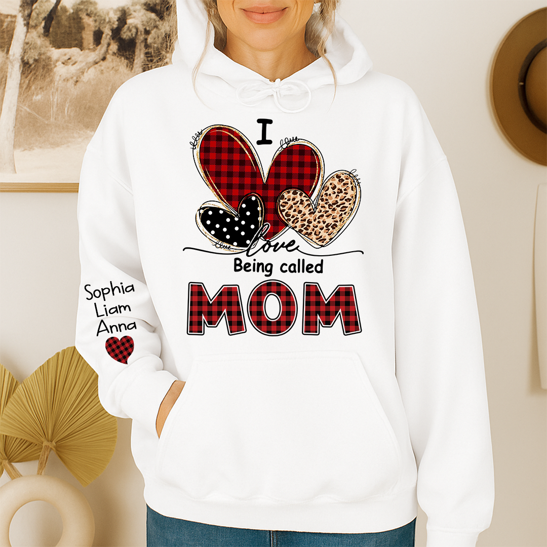 I Love Being Called Mimi Hoodie, Personalized Grandma Shirt with Kids Names