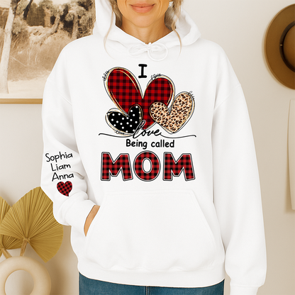 I Love Being Called Mimi Hoodie, Personalized Grandma Shirt with Kids Names