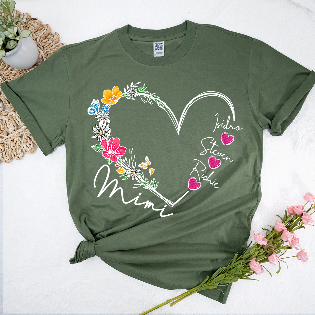 Heart Flowers For Grandma And Kids LTP01