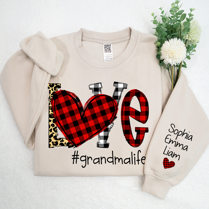 Personalized Love Grandma Life With Kids Sweatshirt