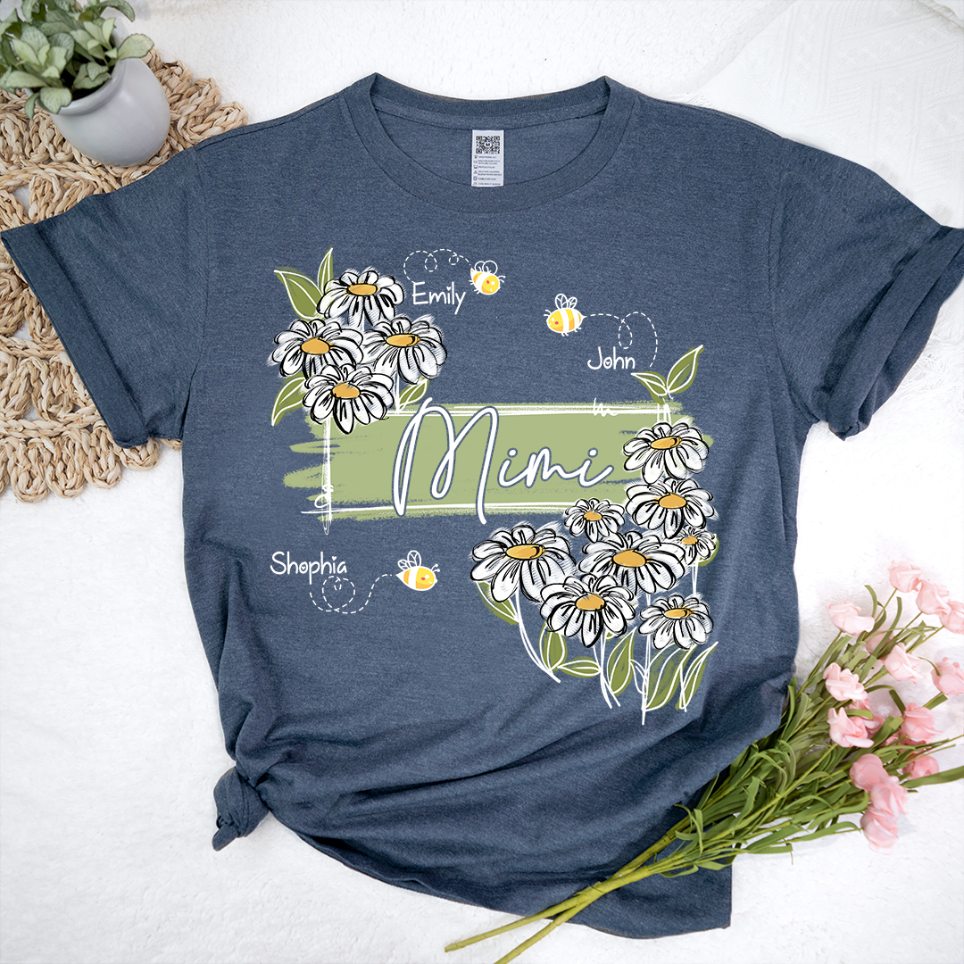 Squiggly Art Wildflowers Mimi And Bee New Kids LPT01 Shirt