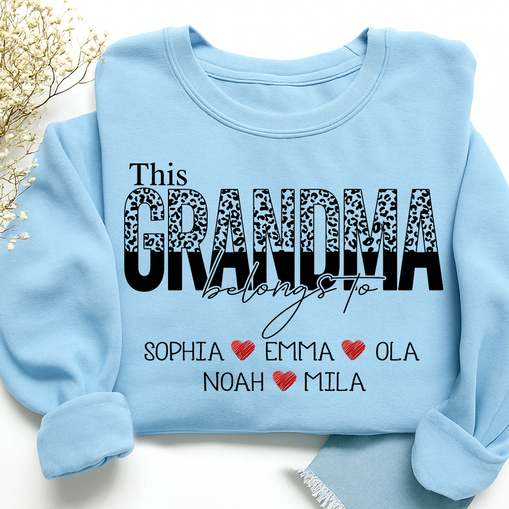 Personalized This Grandma Belong To Sweatshirt, Gifts for Grandma, Custom Grandma And Grandchild Name