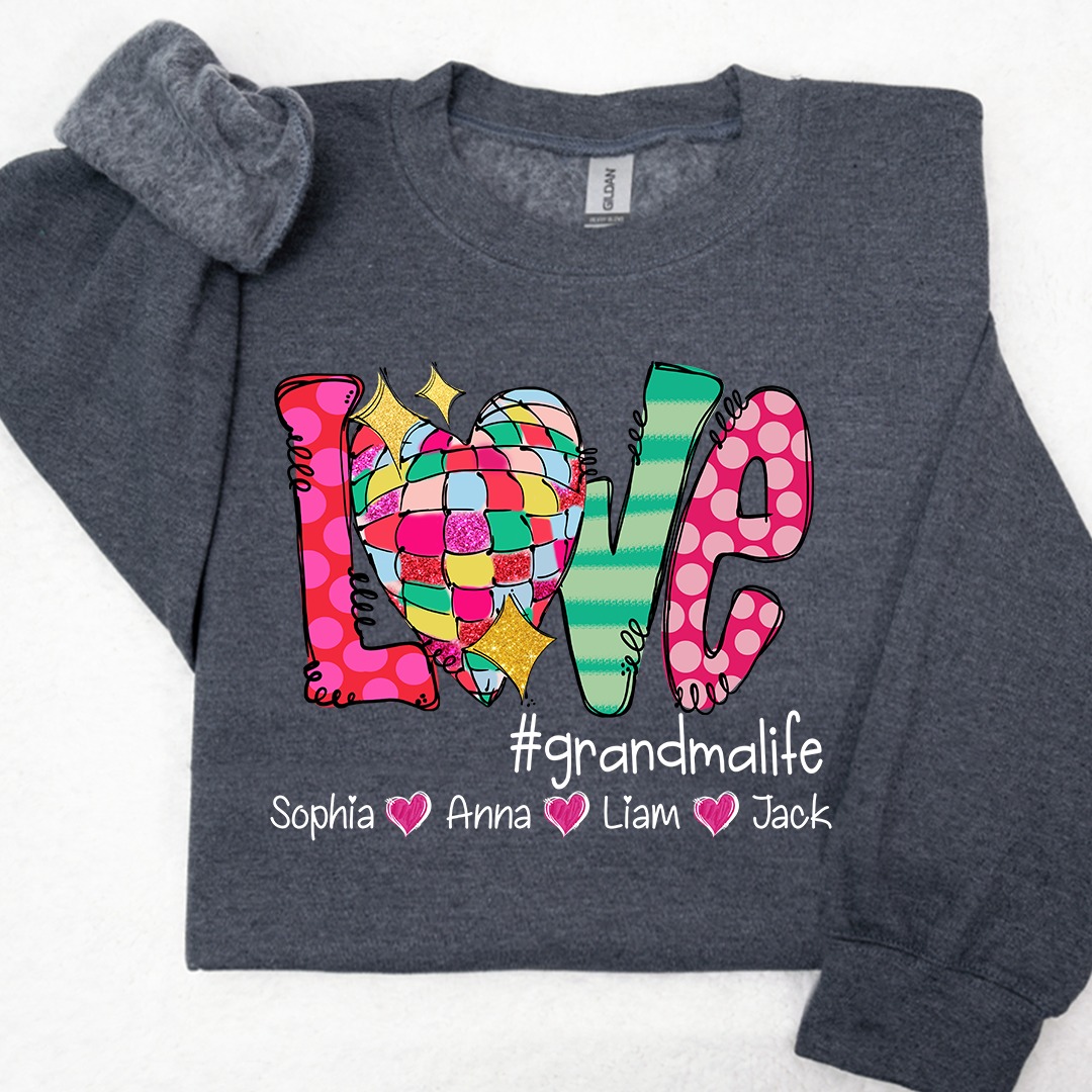 Love Grandma Life And Kids Heart LTP01