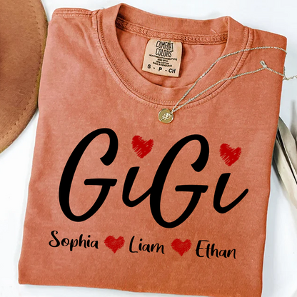 Comfort Colors® Personalized Grandma, Gift For Gigi Est And kids 2025