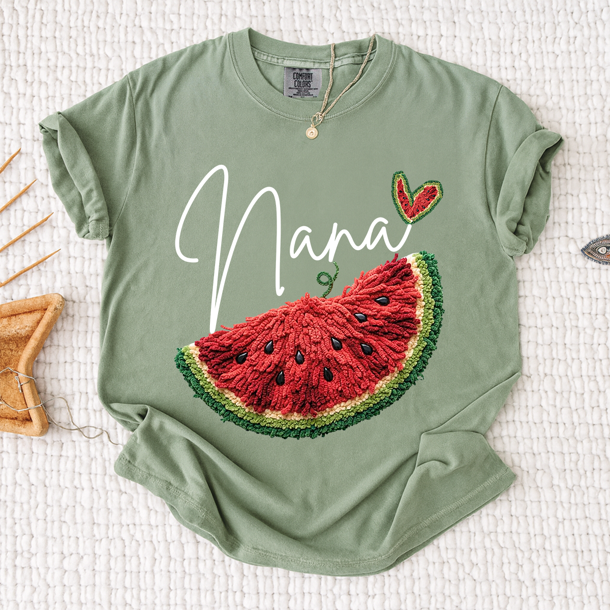 Comfort Colors® Custom Nana Watermelon Shirt, Cute 4th of July Summer Grandma Gift