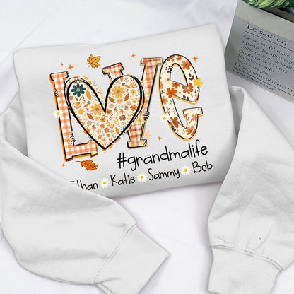 Love Personalized Preppy Fall Cozy Season, Custom Mimi And Kids Names
