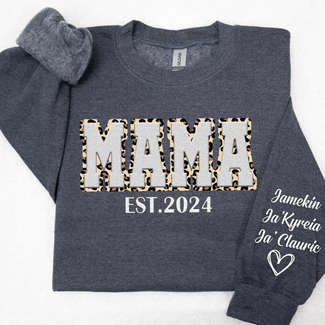 Custom Mama And Kids Puff Print Design LTP01