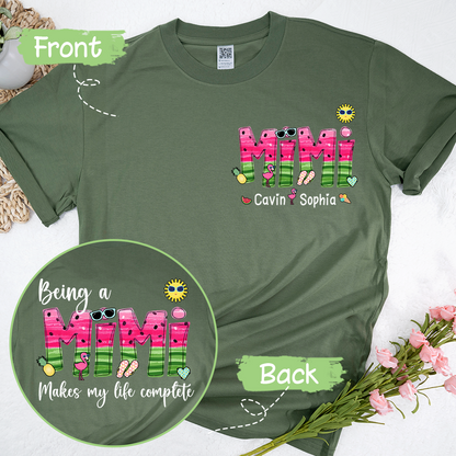 Custom Being A Mimi Makes My Life Complete Watermelon T-Shirt