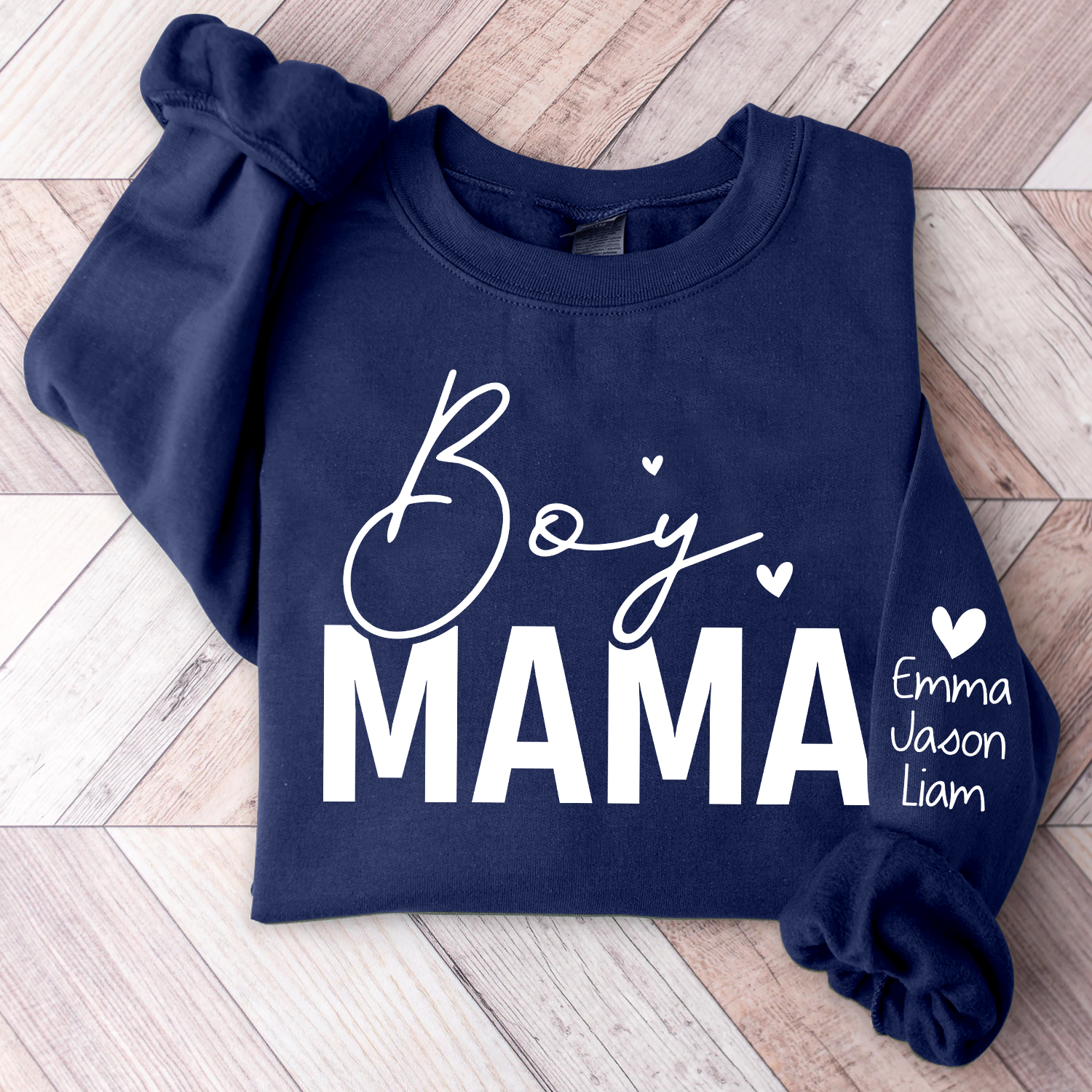 Personalized Boy Mama With Kids, Gift For Mom TH Sweatshirt, Mother's Day Shirt For Mom Mama Mommy
