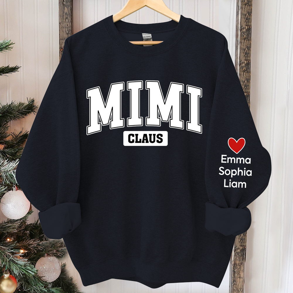 Personalized Mimi Claus Christmas, Custom Mimi And Kids, Grandma Gift TH Sweatshirt