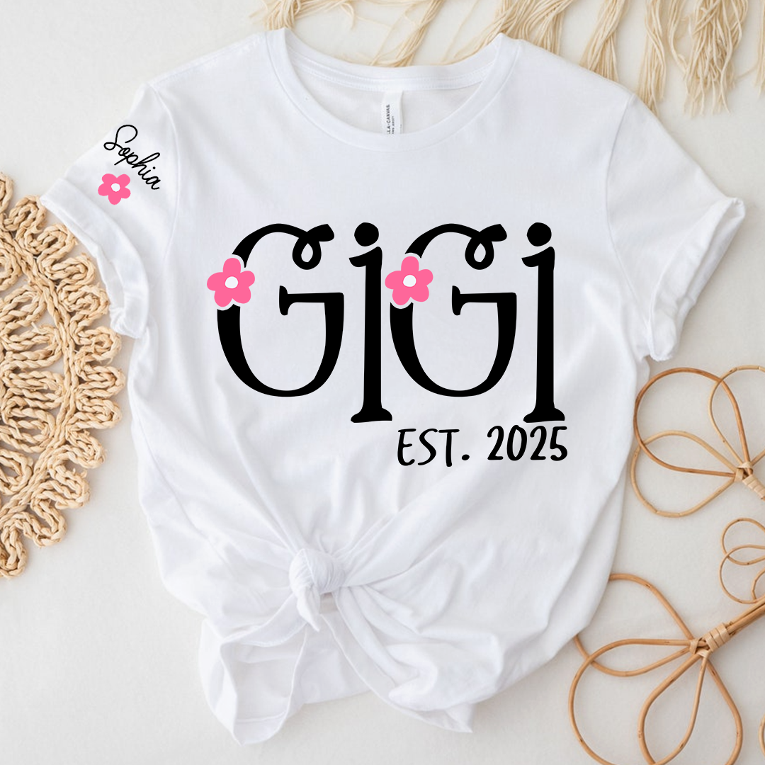 Personalized Gigi Flowers, Custom Nicknames for Grandma and Kids