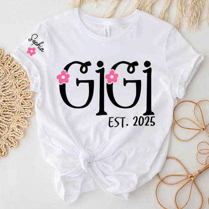 Personalized Gigi Flowers, Custom Nicknames for Grandma and Kids