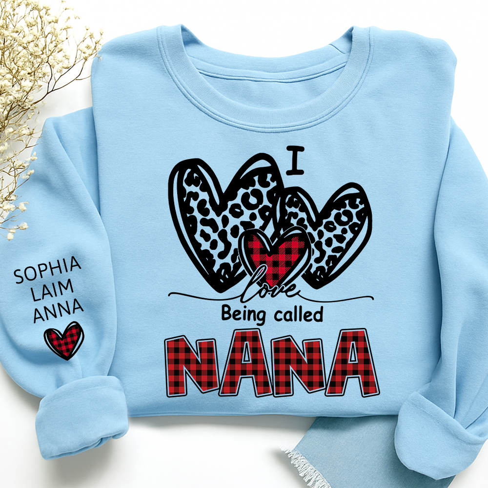 Personalized I Love Being Called Mimi Sweatshirt,Heart Valentine Gifts For Grandma And Grandchildren's