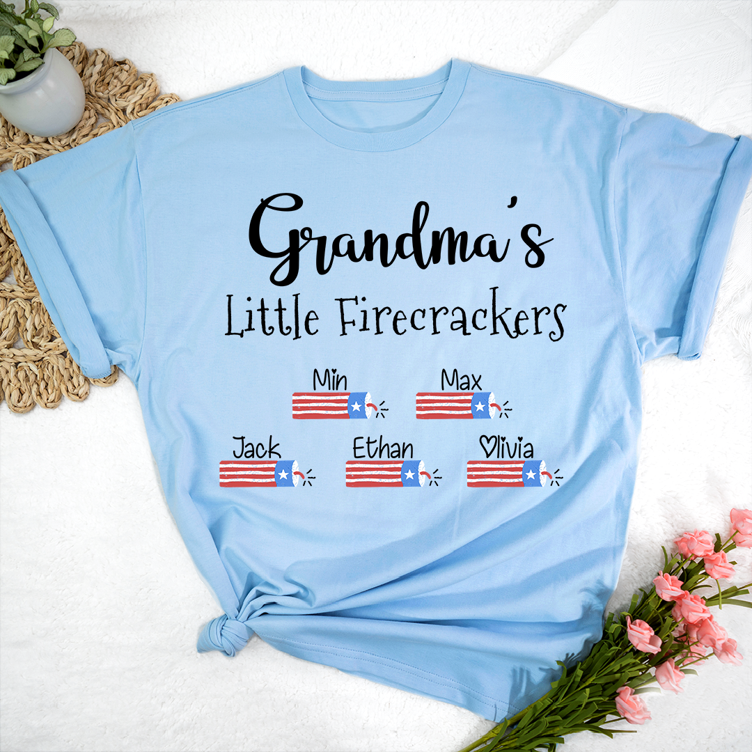 Grandma's Little Firecrackers Shirt with Names - Custom Mother's Day Gift for Mimi