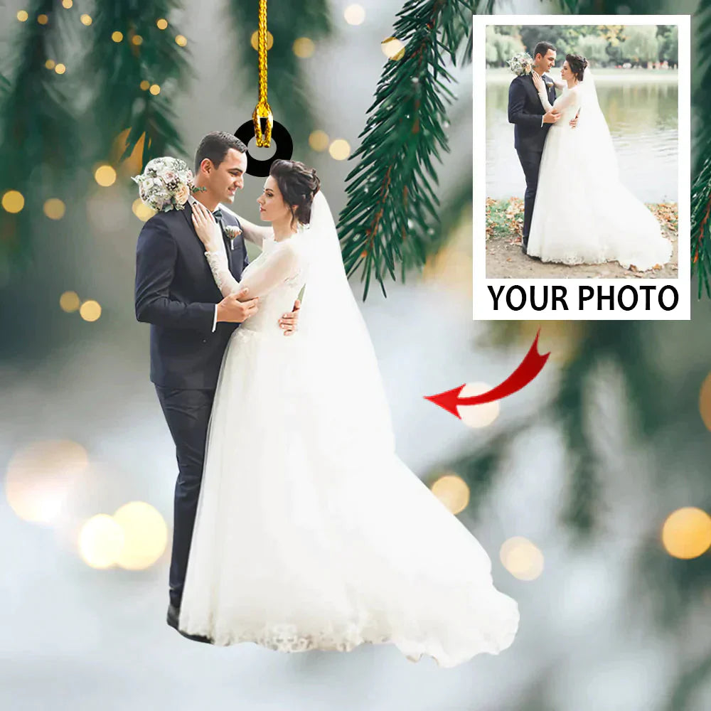 Personalized Your Photo Ornament, Custom Photo Mica Ornament, Christmas Gift For Family
