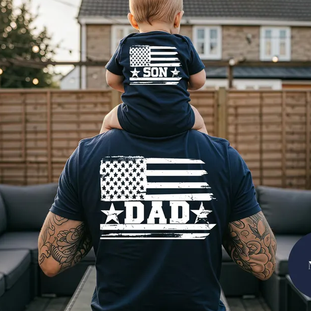 Personalized Papa T-Shirt with Custom Kids Names Option, American Flag Patriotic Design for Dad, Fathers Day Birthday Gift, Family Celebration Shirt