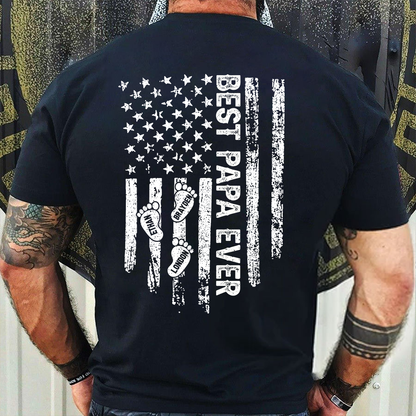 Best Dad Ever Flag Shirt | Personalized Father's Day Gift for Him