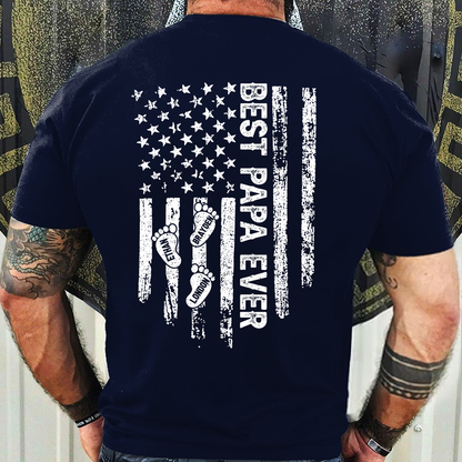 Best Dad Ever Flag Shirt | Personalized Father's Day Gift for Him