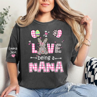 I Love Being a Nana Sweatshirt, Cute Pastel Family Crewneck for Nana