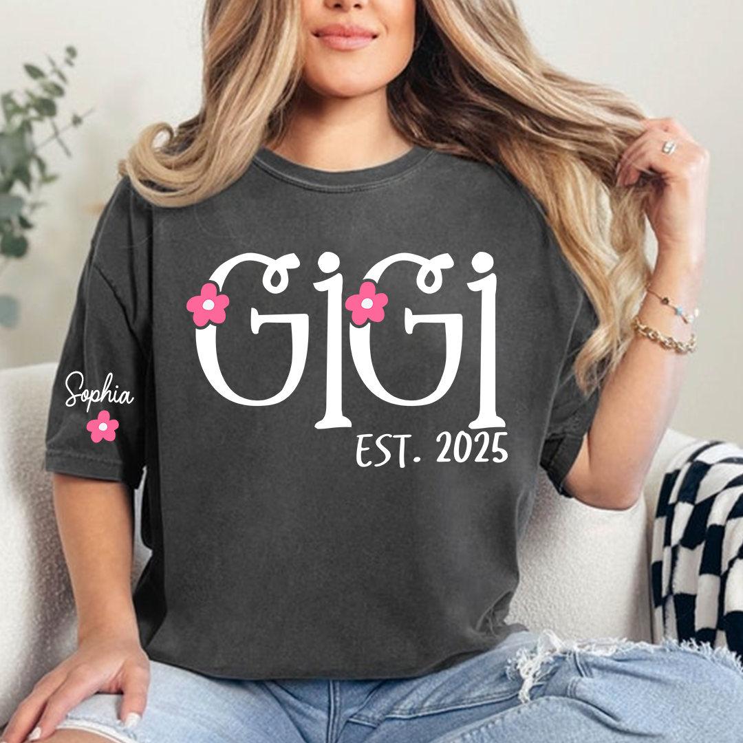 Personalized Gigi Flowers, Custom Nicknames for Grandma and Kids