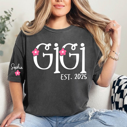 Personalized Gigi Flowers, Custom Nicknames for Grandma and Kids