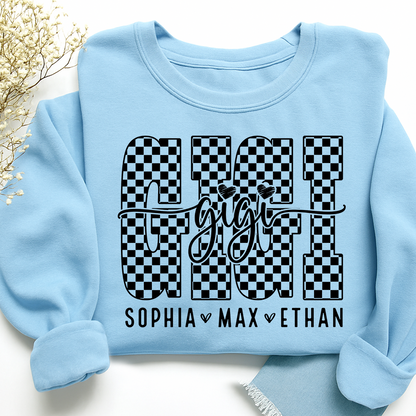 Gigi Style Checkered Bible Set, Customized Gift for Grandma and Grandchild