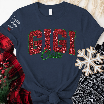 Custom Gigi Claus Christmas And Kids T-Shirt