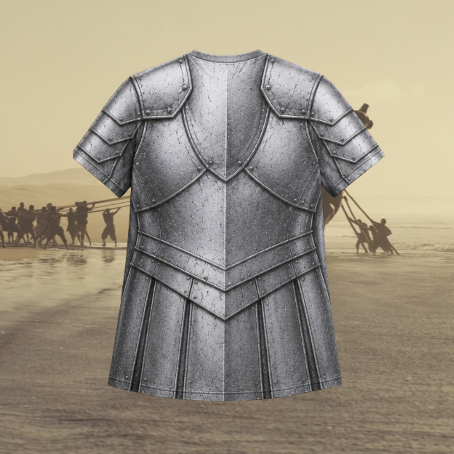 Odyssey 2026 Laestrygonians Warrior Armor 3D Printed T-Shirt | Greek Mythology Costume Tee